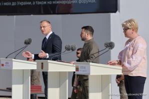 [VIDEO] Kijów. Prezydent RP na uroczystościach z okazji 33. rocznicy Niepodległości Ukrainy
